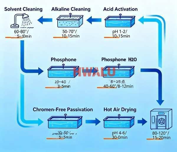 Pretreatment process flow chart